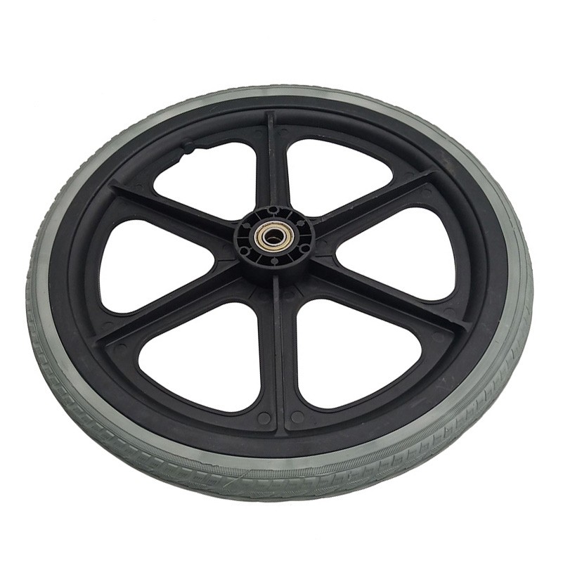 16×1.75 Solid Tire Wheel for 16 Inch Wheelchair Rear Caster Medical Accessories