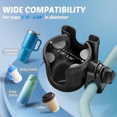 2-in-1 Universal Cup & Phone Holder for Walkers, Wheelchairs & Mobility Scooters