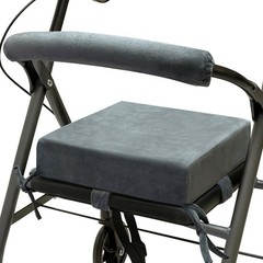 Memory Foam Walker Seat Cushion for Seniors – Washable Backrest Pad with Straps