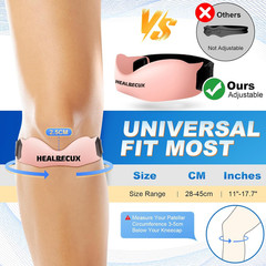 Silicone Patellar Tendon Support Strap, Adjustable Non-Slip Patella Band Stab…