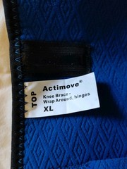 X2 Actimove Knee Brace Wrap Around, Simple Hinges, Condyle Pads XL Black NIB Lot