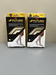2 Pair NEW BRAND FUTURO Anti-Embolism Knee Highs, Unisex, Large, Moderate