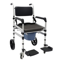 Adjustable Shower Chair Foldable Shower Chair w/Wheels Aluminum Alloy Height US