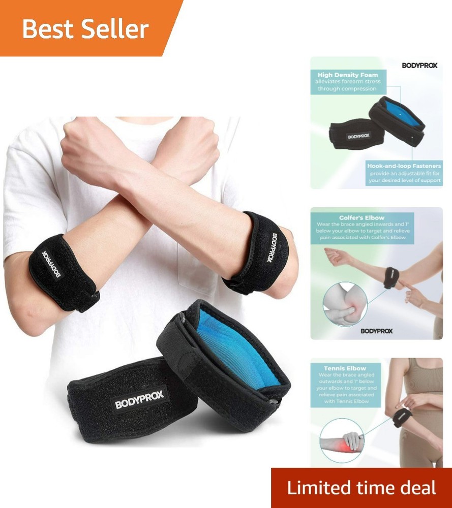 Adjustable Compression Elbow Brace 2 Pack – Ideal for Tennis & Golf Relief