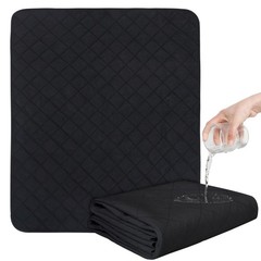 30×36 Inch Washable Incontinence Bed Underpads Waterproof Black Reusable Pad