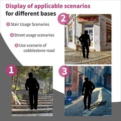 Walking Cane 3 in1 – Adjustable Lightweight Walking Sticks from 29-37 Inches,…