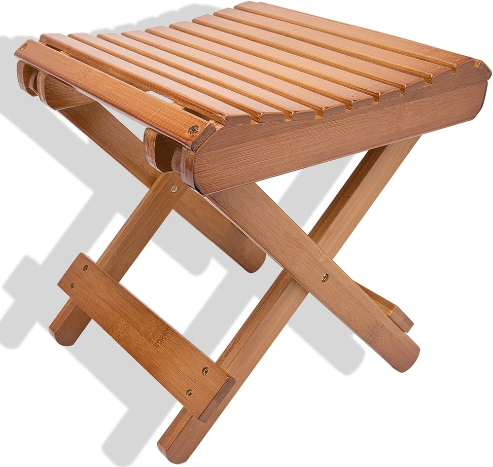 Elegant and Eco-Friendly Bamboo Shower Stool – Fully Assembled, 150 lbs Capacity