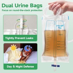 Condom Catheters for Elderly Men Age 80, External Catheter with 2 Urine