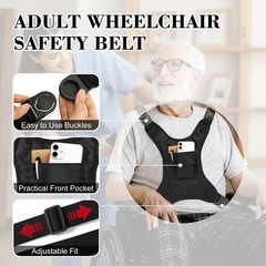 Wheelchair Harness for Adults – Secure Seat Belt and Torso Support Vest for E…