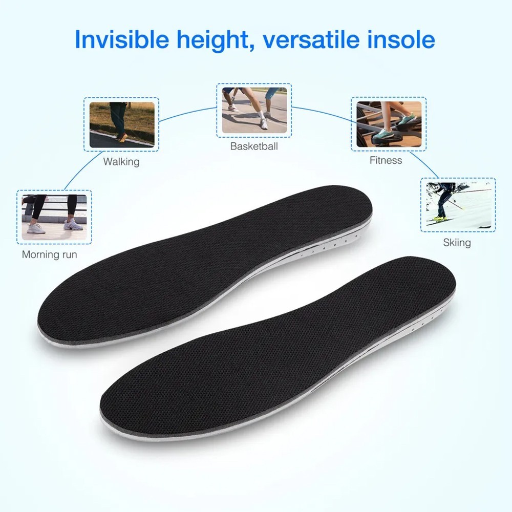 Adjustable Height Increase Insoles Heel Lift Pads Invisible Shoes Inserts Unisex