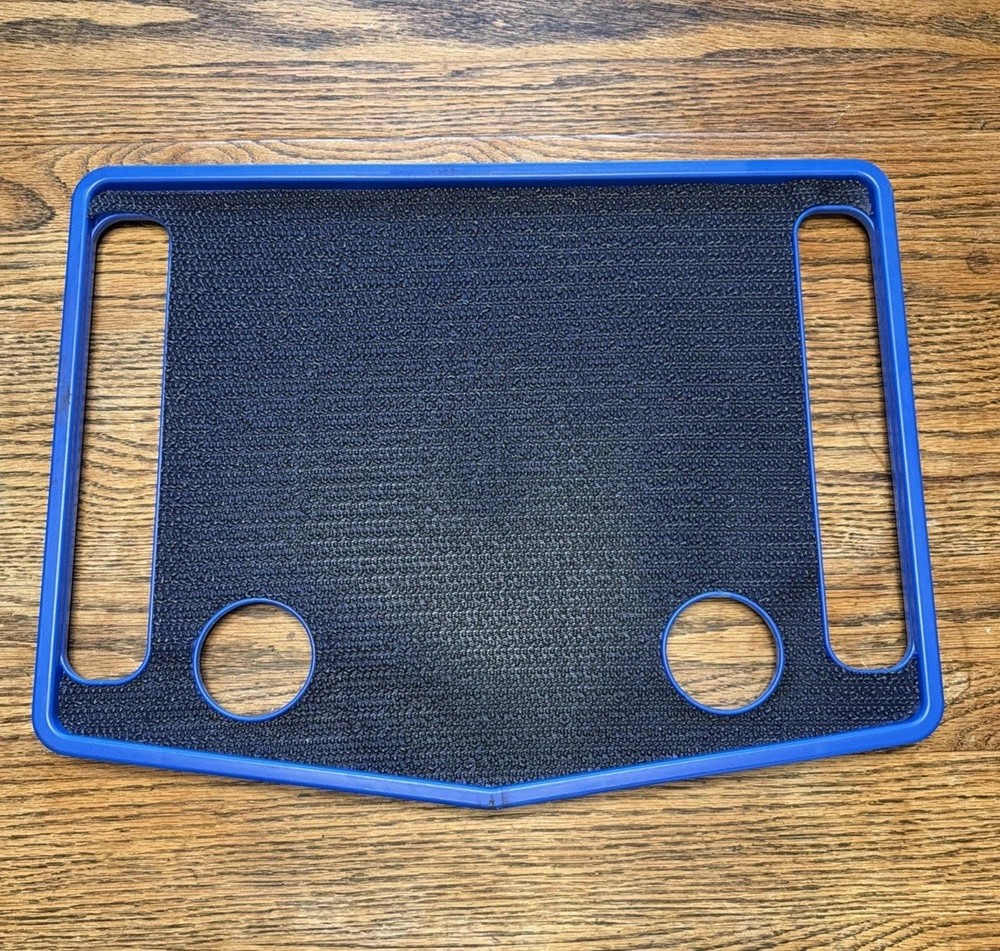 Support Plus Walker Tray Table 21×16 Royal Blue Non-Slip Cup Holder #R038