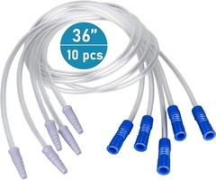 10 Pack Catheter Drain Extension Tubing 36″ Urine Drainage Bag Tube Connector