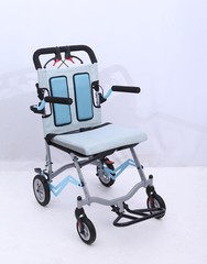 Lightweight Folding Alloy Wheelchair for Seniors Portable Mobility Aid Handbrake