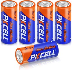 PKCELL N Size 1.5V Alkaline Batteries, 5 Pack Ultra Long-Lasting 5 Count