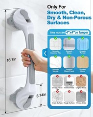 Grab Bars for Shower, 16.7" Shower Grab Bars for Seniors, Heavy Duty