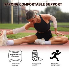48Pcs Elastic Compression Bandage Wraps – 2″ 3″ 4″ Stretchable for Legs, Knees,
