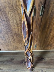 Beautiful vintage Diamond Willow walking stick/cane 36″ Heavy Duty Rubber Grip