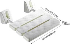 Folding Shower Seat Wall Mounted,ABS Durable Slip Proof Shower Seat for Inside