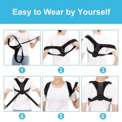 Universal Upper Back Brace Adjustable Fit For Clavicle Back Support Pain Relief