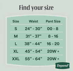 Depend Fresh Protection Extra-Large Adult Diapers, 15 Count, Stylish Blush Color