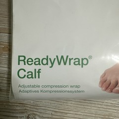 L&R ReadyWrap Adjustable Calf Compression Wrap Sz L Beige w/Black Liner NEW