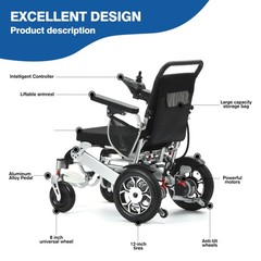 Used Portable 500W All Terrain Electric Wheelchair Foldable Electric Wheelchair