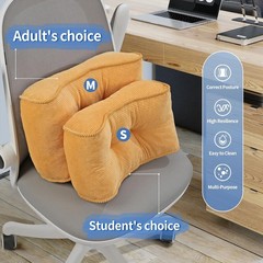 Ergonomic Lumbar Support Pillow for Desk & Car – Natural Latex Foam, Corduroy…
