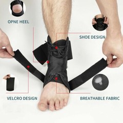 2 TYPES Ankle Brace Support Compression Stabilizer Pain Relief Foot Lace Up Wrap