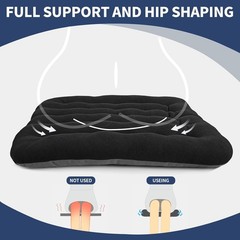 Comfortable Machine Washable Black Velvet Chair Cushion – 1 Count, 16.5×15.7