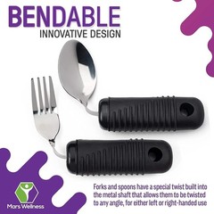 Weighted Utensils Set – 3-Piece Heavy Duty, Stainless Steel Fork, Knife, Spoon