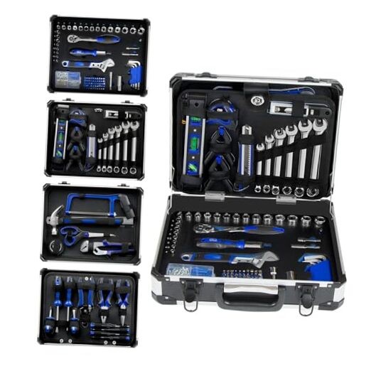 Home Tool Kit, 259-Piece Household Hand Tool Set with Heavy Duty Aluminium