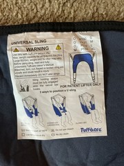 Tuffcare Full Body Sling – Solid Fabric Polyester Patient Lift Sling – XL P133