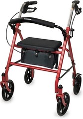 McKesson Rollator Walker with Seat and 4 Wheels, Steel Durable