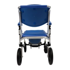 Commode Wheelchair Multifunctional Shower Commode Wheelchair With Armrests Blue