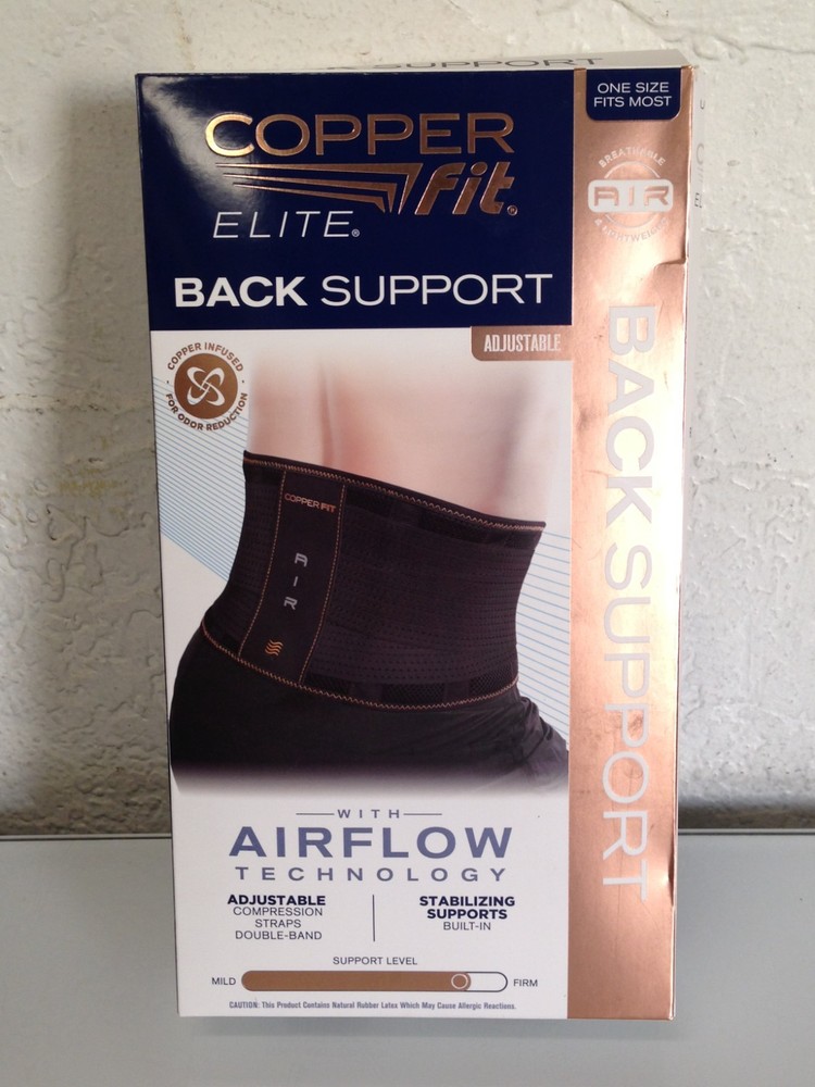 Elite Copper Back Support Compression Adjustable Straps