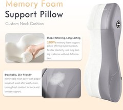 Car Seat Cushion and Lumbar Support Headrest Pillow Memory Foam Seat Cushion Erg