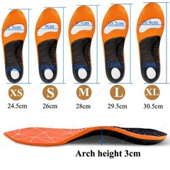 Arch Support Orthotics, Orthoflexx Insoles for Men, High Arch Support