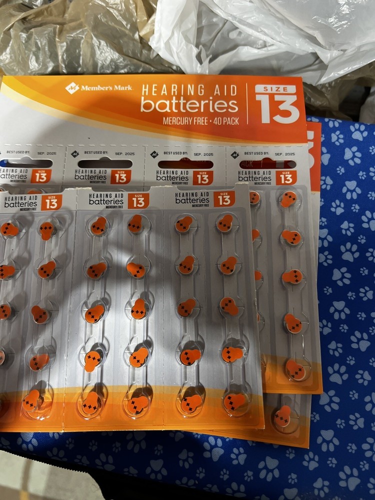 Batteries for Hearing Aid Size 13 (40 Count) per pack. 2 Packs.