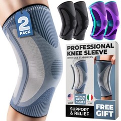 DR. BRACE ELITE Knee Brace with Size Stabilizer (2 Pack) XXX-Large, Uranus