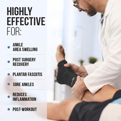Ankle Compression Sleeve Achilles Tendonitis Ice Pack Wrap Foot Brace Support