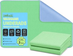 2 PCS Green Washable Incontinence Bed Pad Heavy Absorbency Reusable 34×52 Inch