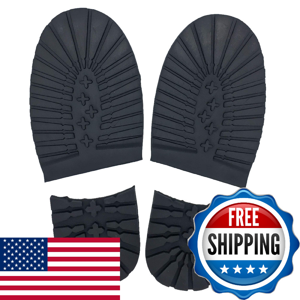 Kaneiji Rubber Boot Sole Replacement Kit Full Heel And Toe Caps Black 13 Us