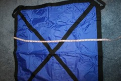 SkiL-Care Super Sling 4 Handle Transfer Pad Heavy Duty Blue/Black Nylon 38″ Squ.