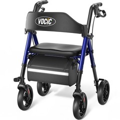 VOCIC Rollator Walker w/ Seat – 330lb Capacity, 8″ Wheels – Used