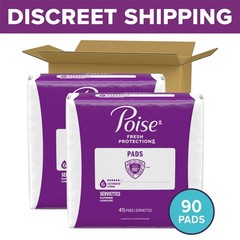Poise Incontinence Pads for Women, 6 Drop Ultimate Absorbency, Long Length