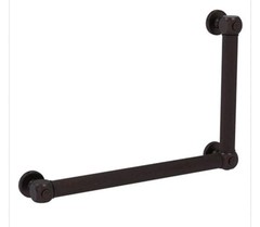 Allied Brass CU-GRRR2430-ORB 24×30” Grab Bar, Right, 90°,Cube, Oil Rubbed Bronze