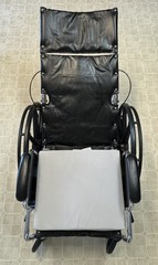 Medline Excel Reclining Wheelchair / Black Vinyl / Used / Great Condition