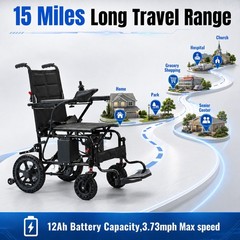 Lightweight Foldable All-Terrain Electric Wheelchair with 3 year Warranty