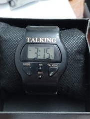 English Talking Watch for Seniors Elderly Blind Visually Impaired Digital Black