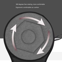 360 Degrees Rotating Geometric Round Car Cushion For Elderly